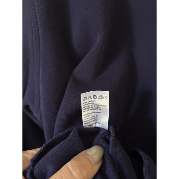 Lacoste Quarter Zip Sweatshirt 6 Mens XL Navy Blue - Picture 8 of 11